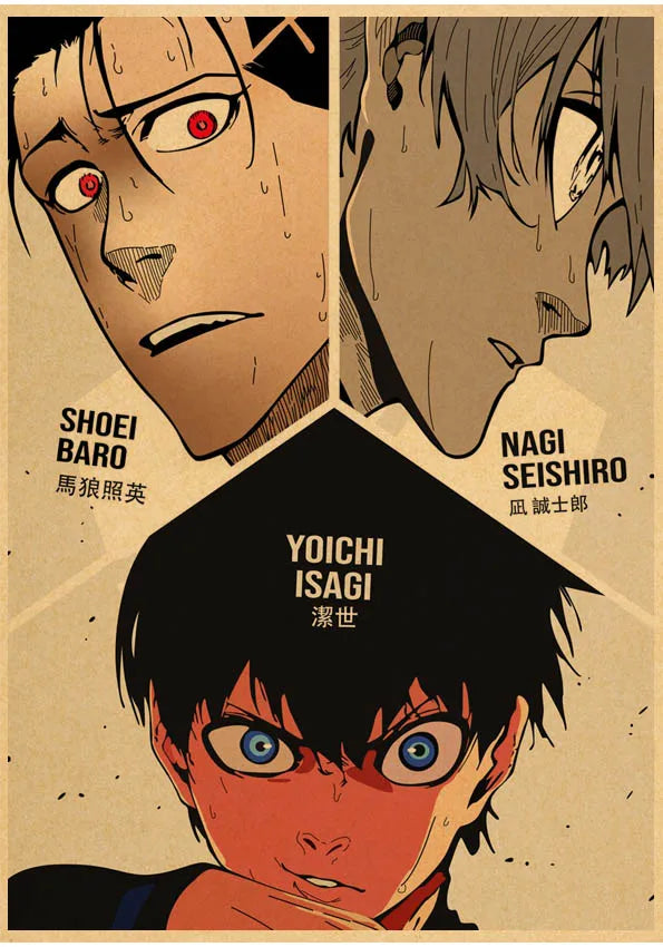 Posters - BlueLock - Blue WorldBoutique immersive d’anime et manga : maillots Blue Lock et Inazuma Eleven, produits dérivés exclusifs, nombreuses offres, cadeaux et tailles variées pour tous les fans.